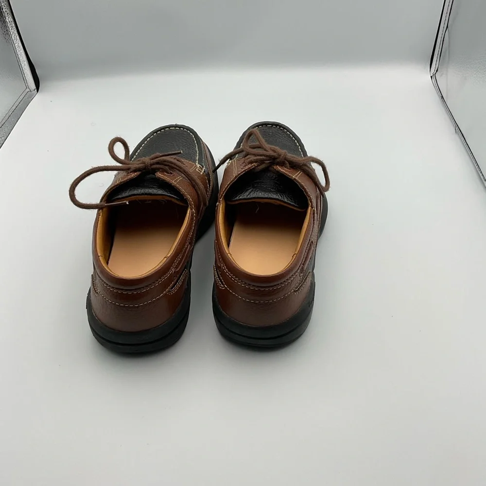 Dr. Comfort Patrick Men's 8.5M Brown Black Leather Therapeutic‎ Boat Shoes